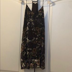Velvet floral dress